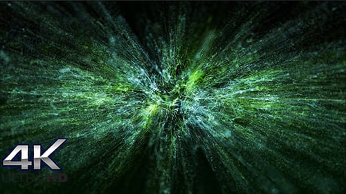 Fantastic Green Particles Background