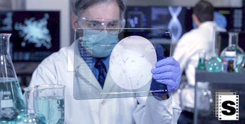 Scientist Using High Tech Tablet