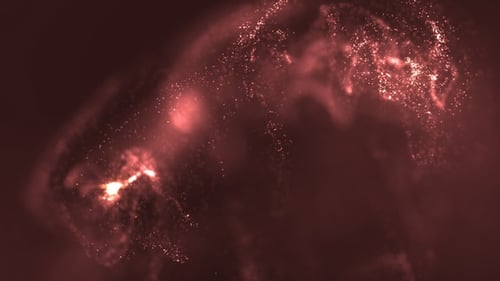 Dynamic Glowing Red Particle Flow Backgrounds