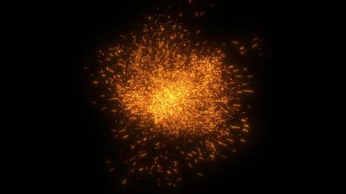 Abstract Fiery Sparks Bursting Particle Overlay