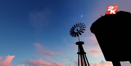 Silhouette Windmill
