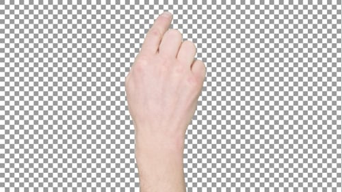 Hand Gesturing on Transparent Touchscreen Background