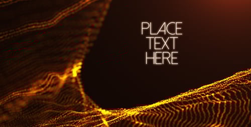 Dynamic Flowing Golden Particle Waves Abstract Background