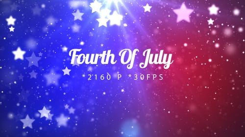 Glowing Patriotic Star Particle Celebration Background