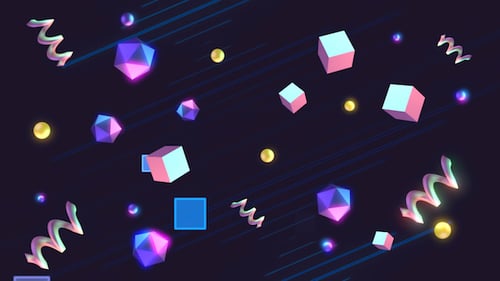 Abstract Futuristic Geometric Shapes Animated Background