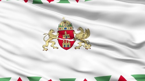 Realistic 3D Waving Flag with Official Coat of Arms