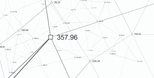 Minimalist Digital Network Connecting Nodes and Data Visualization