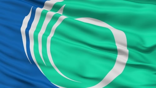 Abstract Waving Flag Loop Background Animation