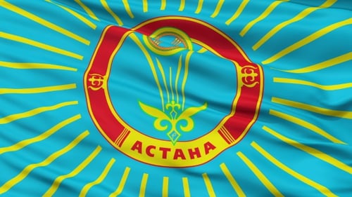 Astana City Waving Flag