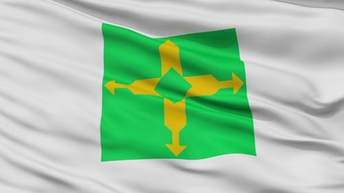 Bandeira acenando da cidade de Brasília