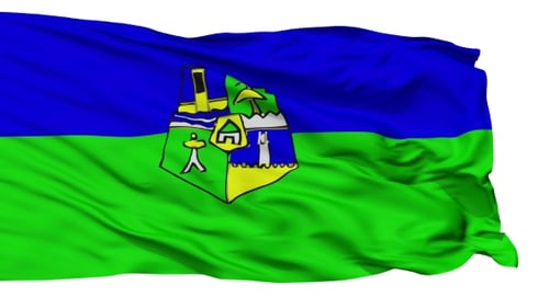 Realistic Waving Flag with Emblem Loop Animation