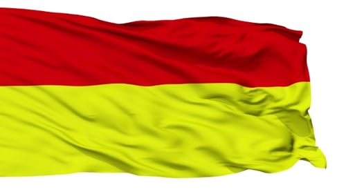 Waving Red and Yellow Flag Animation
