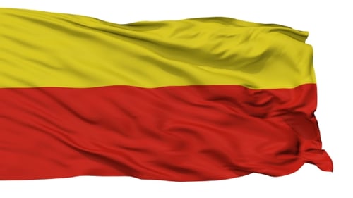 Realistic Waving Flag Loop with Alpha Channel