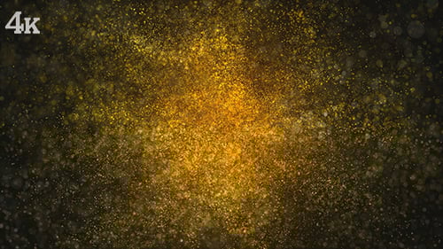 Golden Particles Magical Dust Background Loop