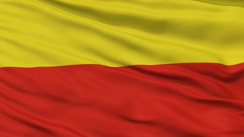 Seamless Waving Yellow and Red Flag Animation