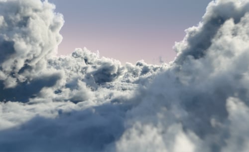 Realistic Fly Through Clouds Transition Reveal