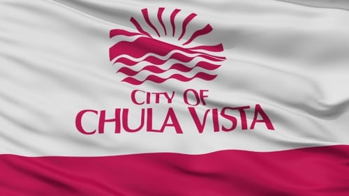 Chula Vista City Flag Waving Motion Graphic