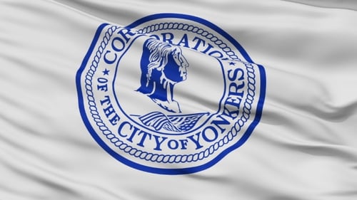 Waving Flag of The City of Yonkers