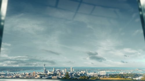 Successful Business Handshake with City View