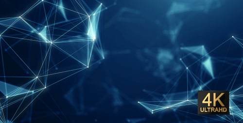 Futuristic Abstract Network Data Background Loop