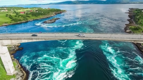 Whirlpools of the Maelstrom of Saltstraumen, Nordland, Norway