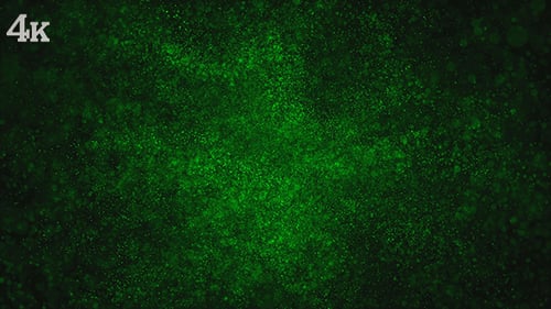 Green Particles Magical Dust Background Loop