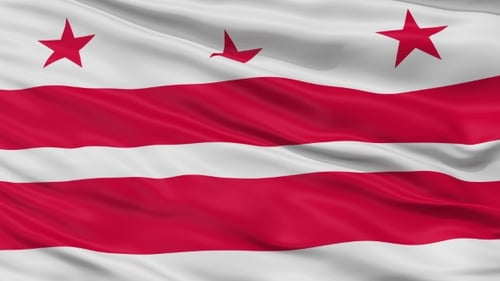 Realistic Waving Washington D.C. Flag Loop