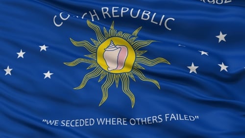 Waving Conch Republic Flag Animation