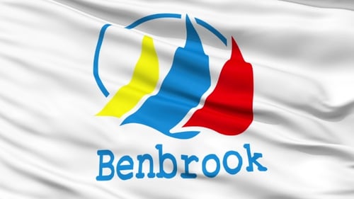 Ondeando bandera nacional de la ciudad de BenBrook