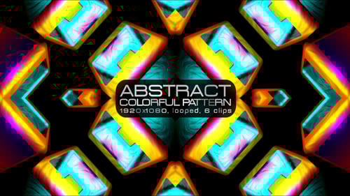 Vibrant Abstract Colorful Geometric Pattern Loop