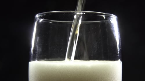 Beer Pouring Into Glass Close Up Shot