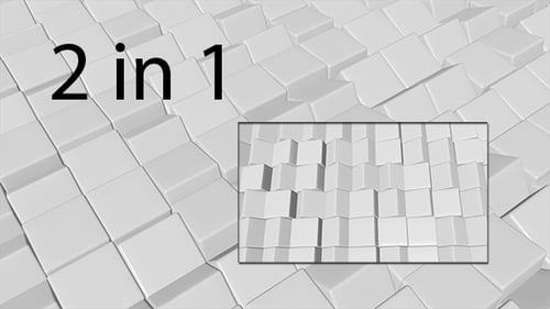 Light Gray Cubes 2 in 1