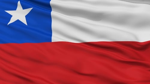 Realistic Waving Flag of Chile Loopable Animation