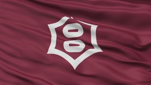 Realistic Waving Flag Animation of Yamaguchi Prefecture