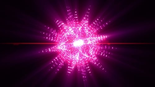 Pink Glowing Particle Starburst Loop Background