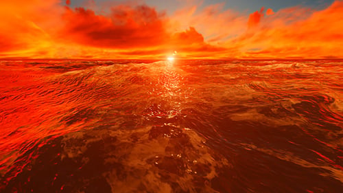 Zeitlupensturm bei Sonnenuntergang 4K