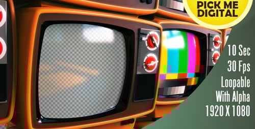 Retro Television Wall Background Panning with Color Bars