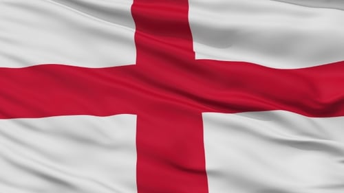 English Flag Waving in the Wind