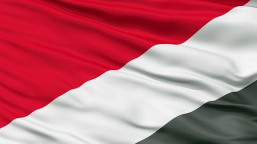 Realistic Principality of Sealand Flag Waving Seamlessly