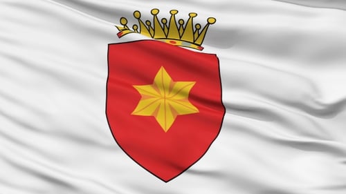 Wehende Flagge von Tavolara Micronation