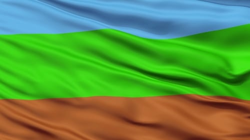 Abstract Seamless Waving Three-Stripe Flag Animation