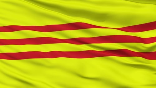 Waving Flag of Republic of Vietnam
