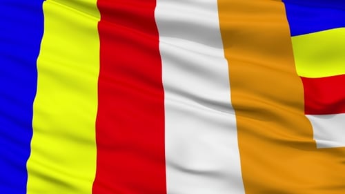 Buddhist Religious Waving Flag