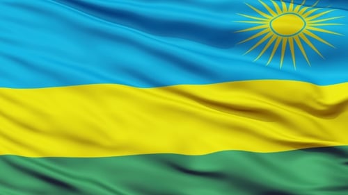 Realistic Waving Flag of Rwanda Animated Footage