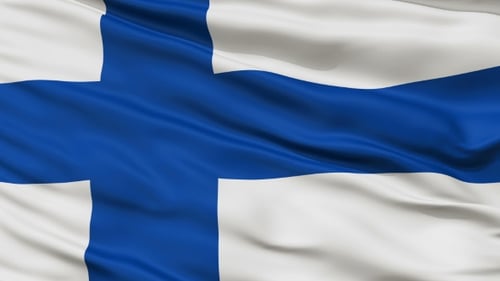 Waving Flag of Finland Seamless Loop