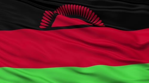 Waving National Flag of Malawi