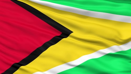 Waving National Flag of Guyana for Official Events