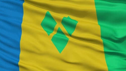 Saint Vincent and the Grenadines Flag Waving Animation