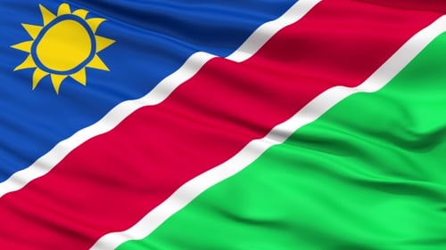 Namibia National Flag Waving Animation