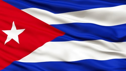 Realistic Waving Cuban Flag Animation